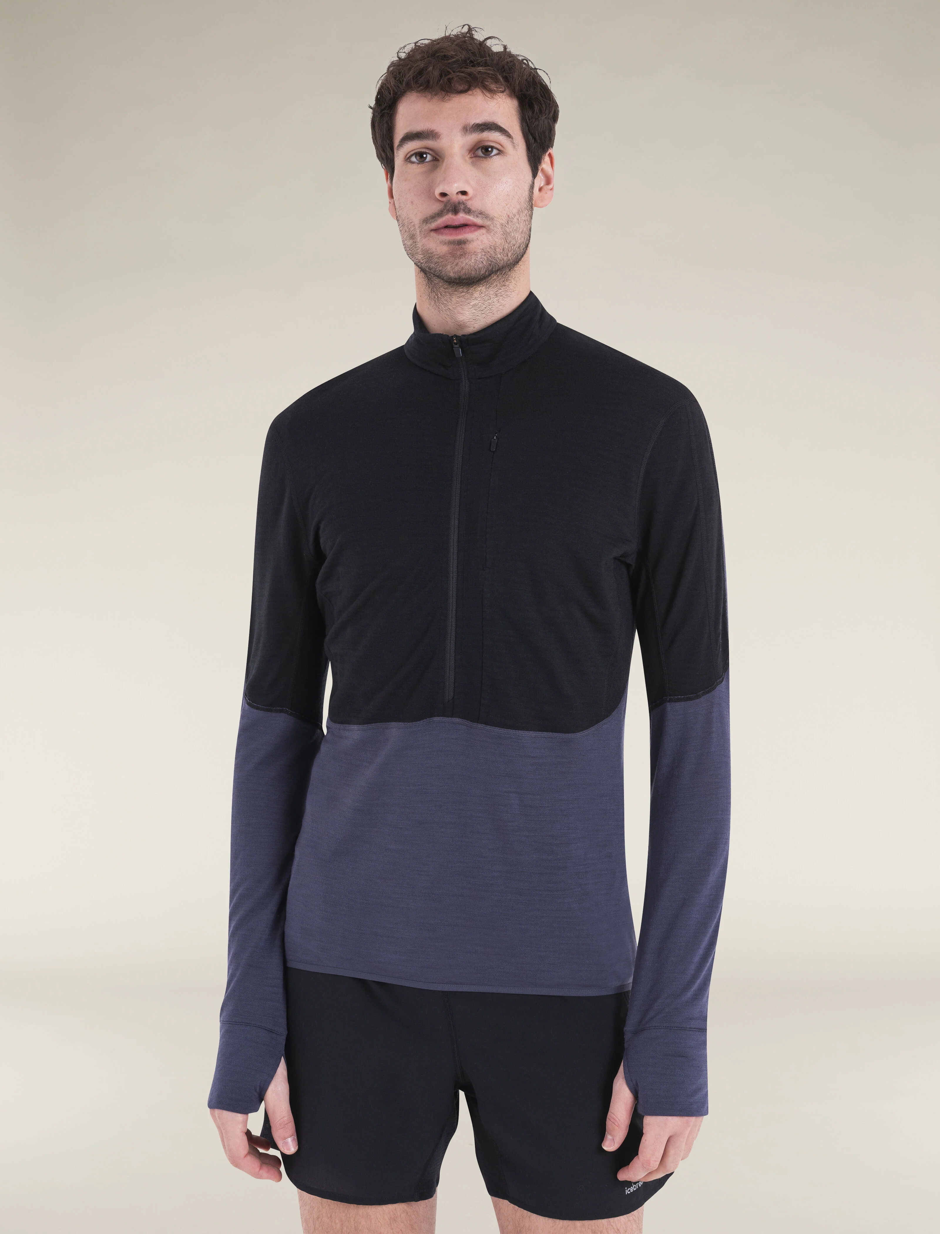 Men’s Merino Blend 200 Realfleece™ Descender Long Sleeve Half Zip Top