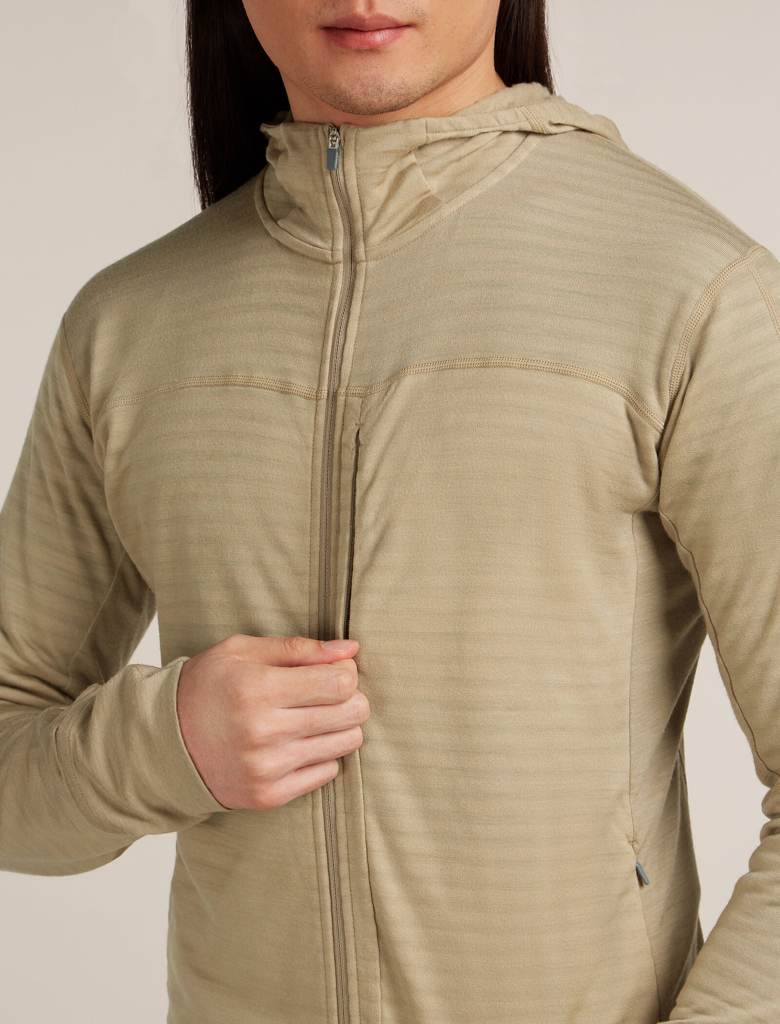 Men's Merino Blend 300 RealFleece™ Descender Long Sleeve Zip Hoodie - Image 8