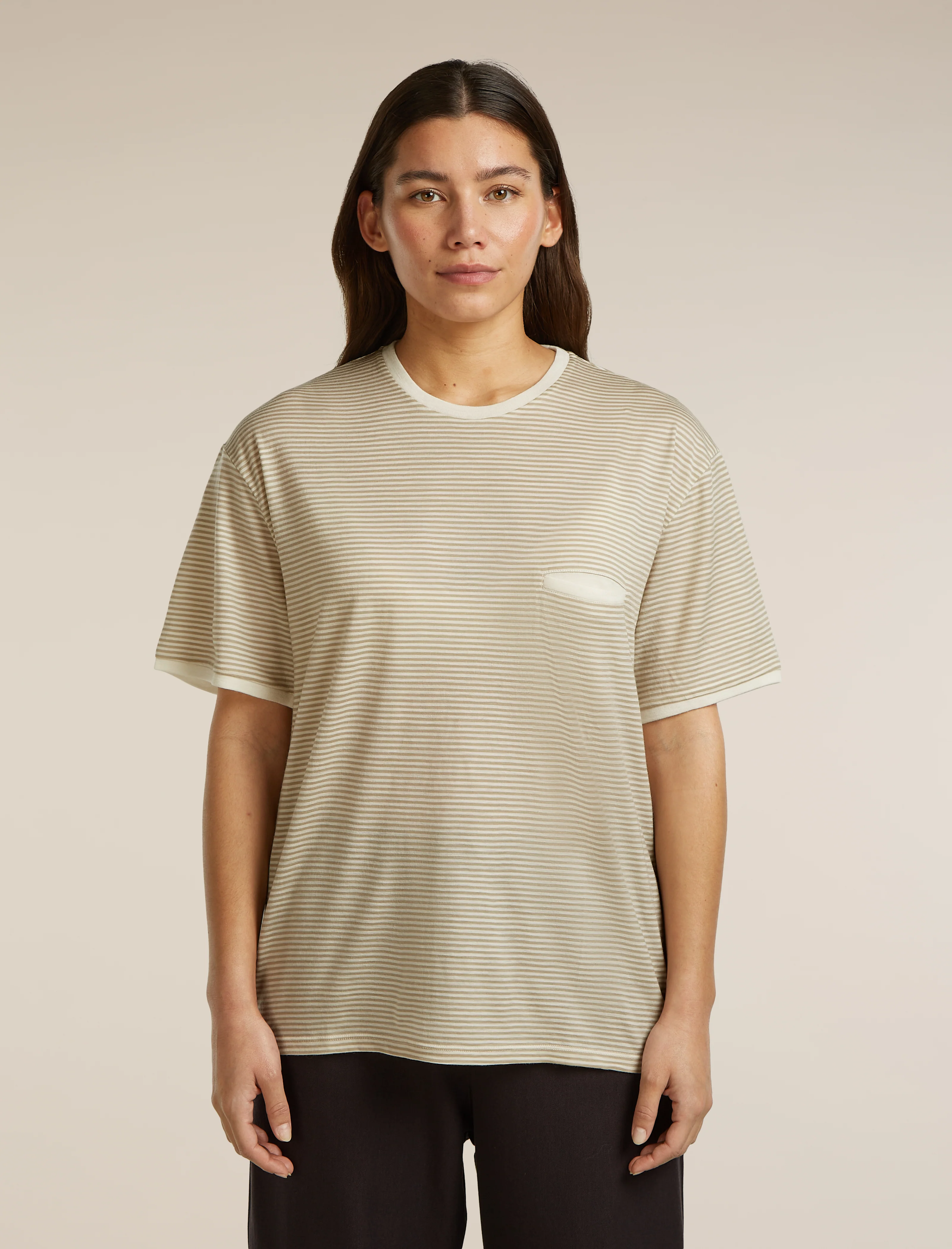 Unisex Merino 150 Short Sleeve T-Shirt Stripe - Image 4